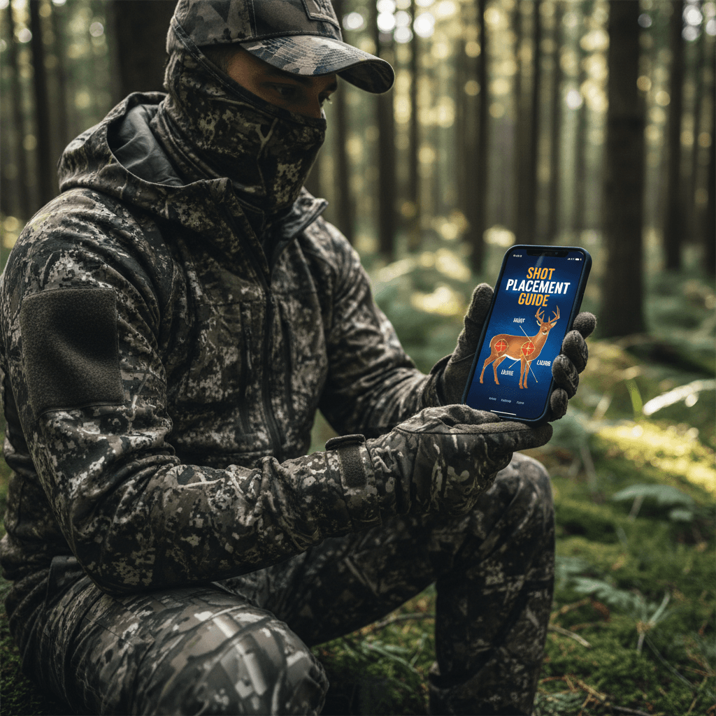 Shot placement guide on smartphone