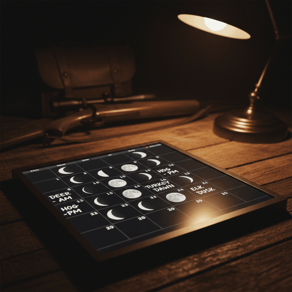 Moon phase and rut calendar