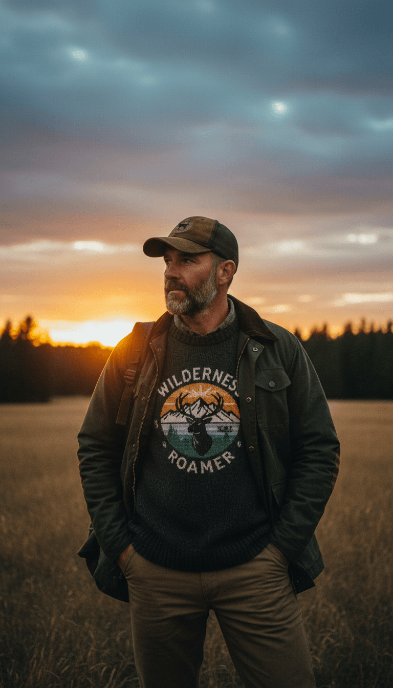 Hunter in field using Hunt Legacy app on smartphone