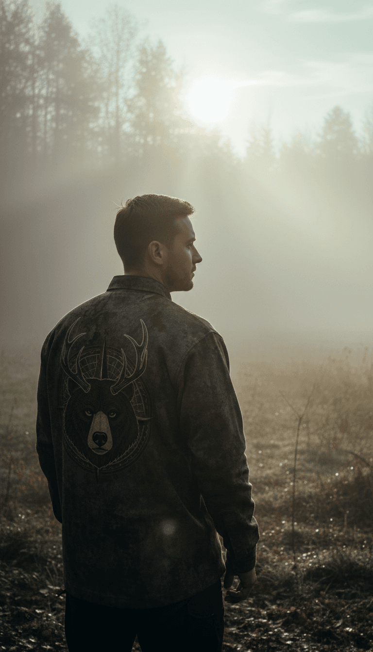 Hunter using tracking app in the field